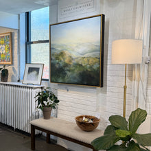 Load image into Gallery viewer, “I Hear Your Lovingkindess in the Morning” Psalm 143:8; 36x36 giclee on canvas, framed.