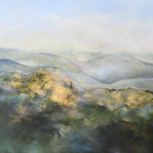 Load image into Gallery viewer, “I Hear Your Lovingkindess in the Morning” Psalm 143:8; 36x36 giclee on canvas, framed.