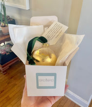 Load image into Gallery viewer, “Blessing Ornament” 3 inch glass and gold ornament