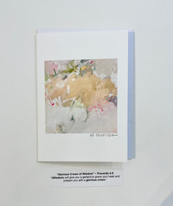 Notecard Gift Pack, set of 6 blank abstract cards with verses