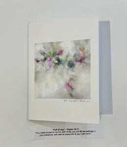 Notecard Gift Pack, set of 6 blank abstract cards with verses